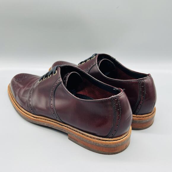 Cole Haan Shoes Men 11.5 Brown Leather Cap Toe Derby Oxford Dress Brogue Classic main image 4